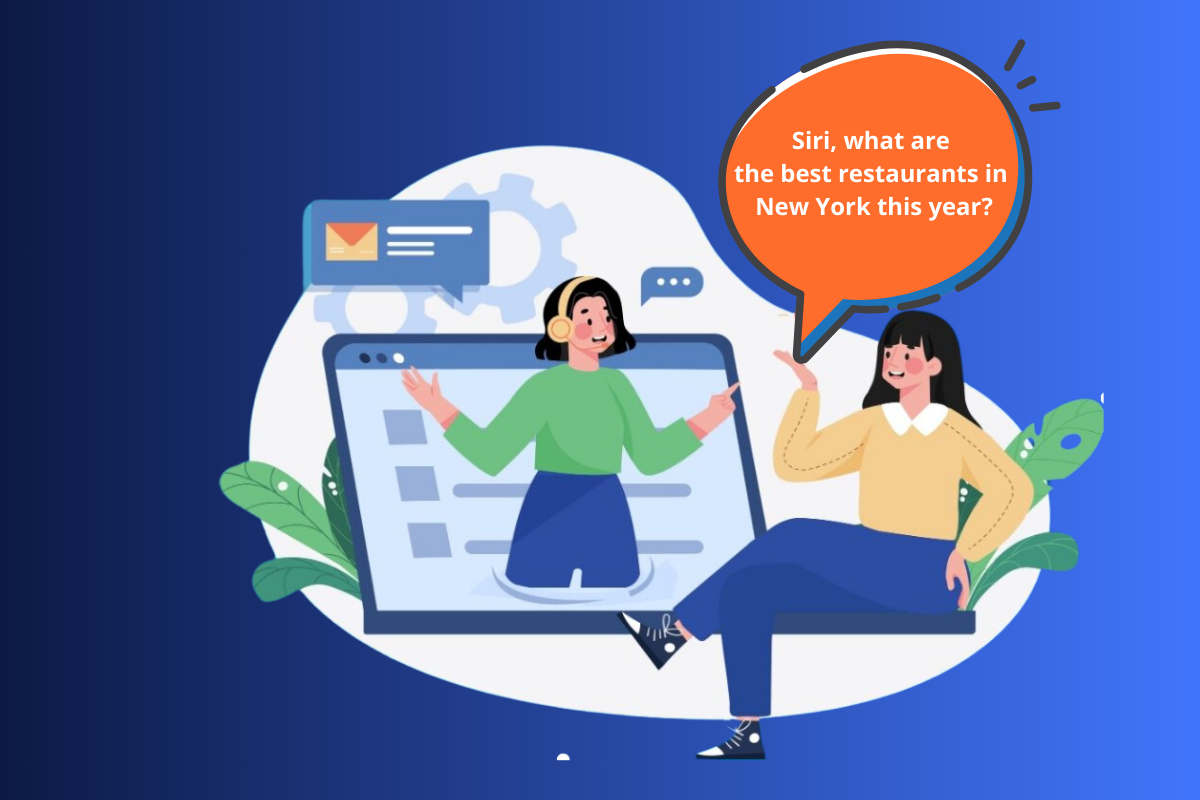 an image representing personalized ai assistant which symbolizes voice search and seo