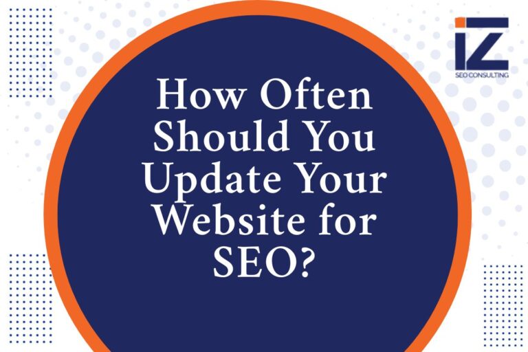 how often should you update your website for SEO feature image containing the title