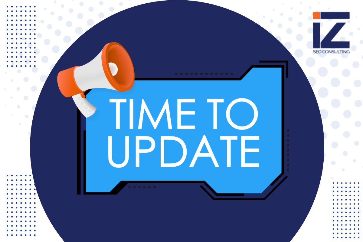 a visual with the words time to update written, representing the question How Often Should I Update My Website for SEO?